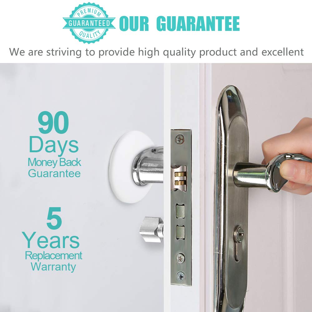 Door Stopper Wall, 10 PCS 1.57 Inch Door Bumper, Silicone Wall Protector, Door Knob Guard, Wall Protectors with Self Adhesive 3M Sticker for Protecting Wall, Doorknobs, Refrigerator Door, Cabinets