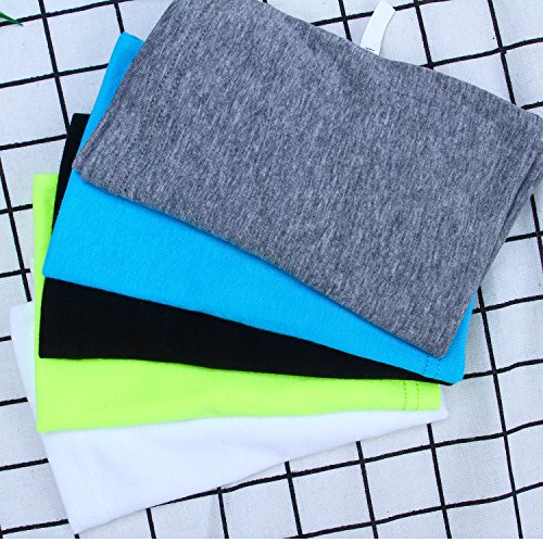 Coobey 5 Pack Kids Boys' Cotton Tank Top Undershirts Soft Undershirt Tees (3T/4T, Mixed 5 Colors)