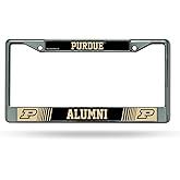 Rico Industries NCAA Purdue Boilermakers Alumni 12" x 6" Silver Chrome Frame W' Decal Insert Car/Truck/SUV Auto Accessory