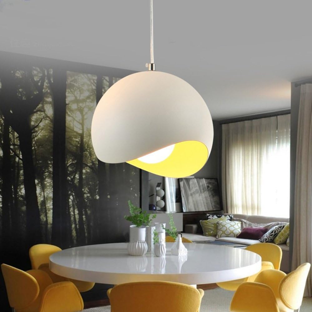 Zhhlinyuan Lampshades Modern White Ceiling Pendant Light Lamp Shade Chandeliers with Adjustable Hanging Height for Modern Loft Bar Cafe Living Room - Bulb Not Included