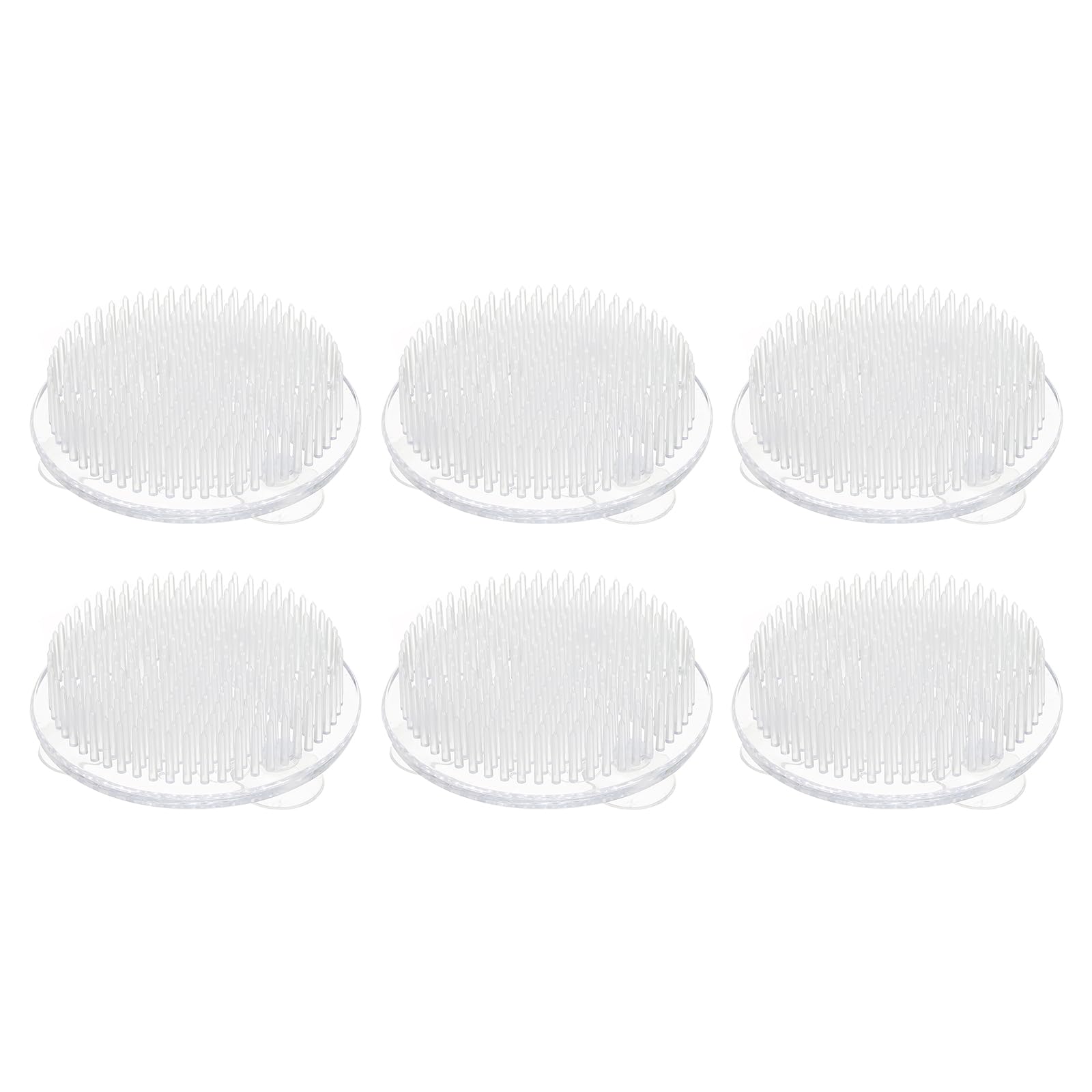 PATIKIL 2.8" Flower Frogs Ikebana Kenzan, 6 Pcs Floral Arranger Frog Plastic Flower Fixed Tool for Vase Flower Arrangement, Transparent