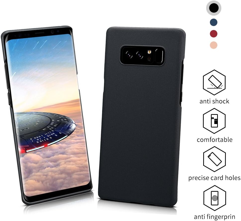 Meidom Case for Galaxy Note 8 Matte Ultra-Thin Note8 Case Simple Stylish Fully Protective Anti-Scratch Phone Cover for Galaxy Note 8 - Black