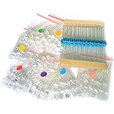 microtivity IL188 5mm Assorted Clear LED w/ Resistors (8 Colors, Pack of 80)