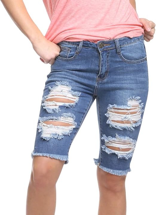 machine jean shorts