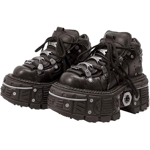 Amazon.com | New Rock M-2246-S14 Mens Newman Shoes Black Leather