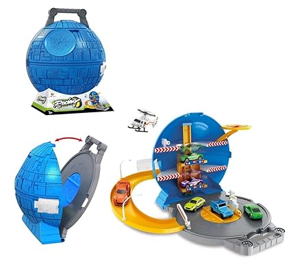 Toys Bhoomi Easy to Bring Along Multi Storey Helicopter Truck Vehicle Car Parking Garage Storage Case Storage