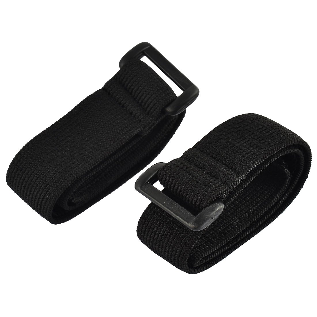 sourcing map Nylon Luggage Elastic Cable Organizer Hook Loop Tie Strap 2.5 x 40cm 2pcs Black