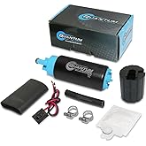 QFS 255LPH Performance Fuel Pump w/Installation Kit - Universal Fit, E85 Compatible, High Flow Turbine Design