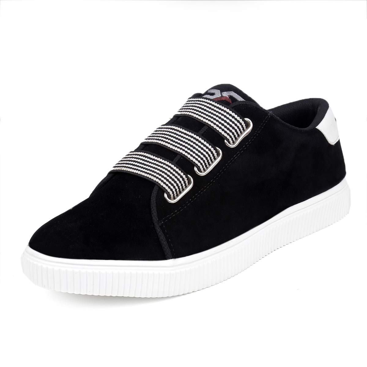 black sneakers with velcro