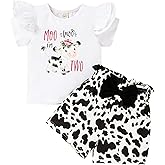Viworld Baby Girl 2nd Birthday Outfits Ruffle Sleeve Wild Two Shorts Set Cake Smash Summer Clothes