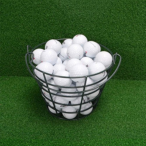 Kofull Golf Ball Metal Range Basket Golfball Container with Handle