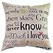 Do4U Cotton Linen Home Decor Sofa Throw Pillow Cover Cushion Case 18 x 18 inch (Alphabet) (Know)