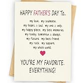 WowBefun Funny Fathers Day Card &amp; Gifts from Wife | Father's Day Decorations | Happy, Sweetheart, Romantic, Raunchy