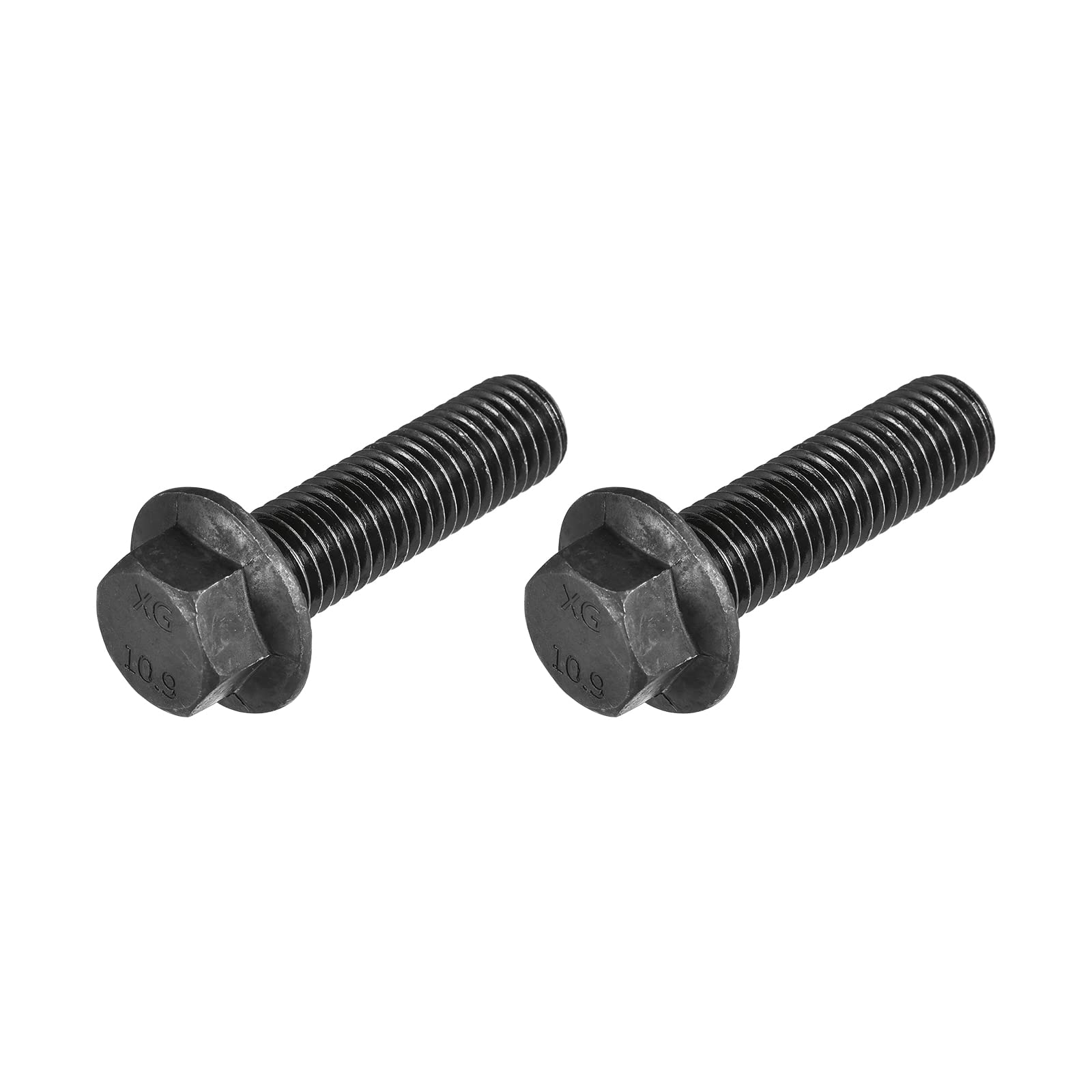METALLIXITY Flanged Hex Head Bolts (M14x50mm) 2pcs, Hexagon Serrated Flange Bolt Fully Thread Screw - for House Construction Hardware Fasteners
