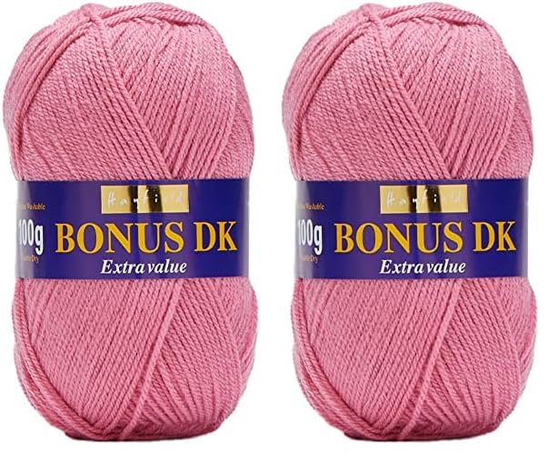 Sirdar Hayfield Bonus DK Double Knitting, Deep Rose (616), 100g (Pack of 2)