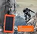 Solar Charger, Matone Portable 10000mAh Solar Battery Charger Rain-Resistant Shockproof, Dual USB output Solar Powered Phone Charger for iPhone, iPod, iPad, Samsung, HTC, GPS & Gopro Camera