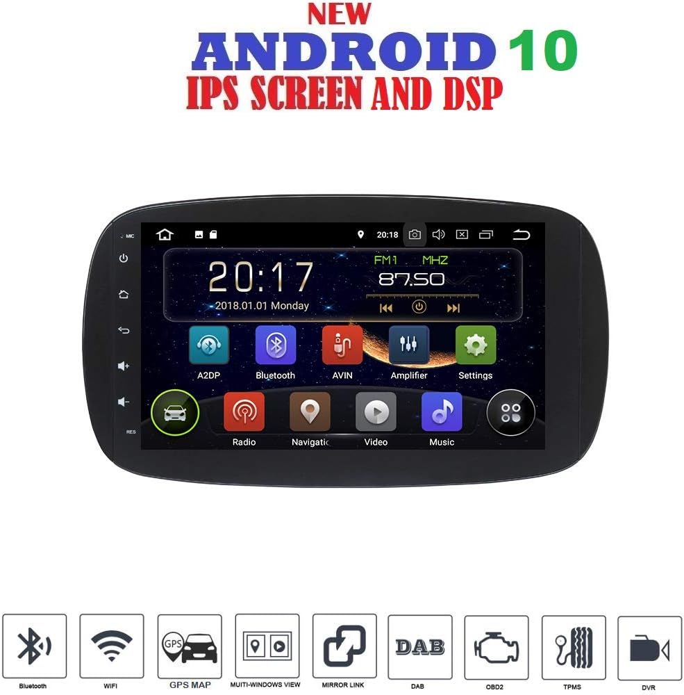 Android 7.1 Smart GPS USB WI-FI Bluetooth Car Radio for ForTwo W453 2014, 2015, 2016, 2017
