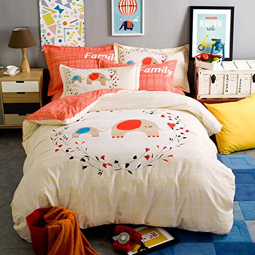 Cliab Elephant Bedding Full Size For Kids Duvet Cover Set