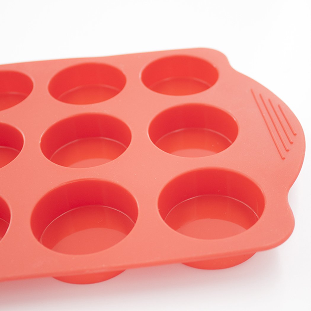 Nupico Silicone Muffin & Cupcake Baking Pan, Bakeware, Non Stick & Quick Release Coating Baking Cups, Cake Molds with 12 Cup