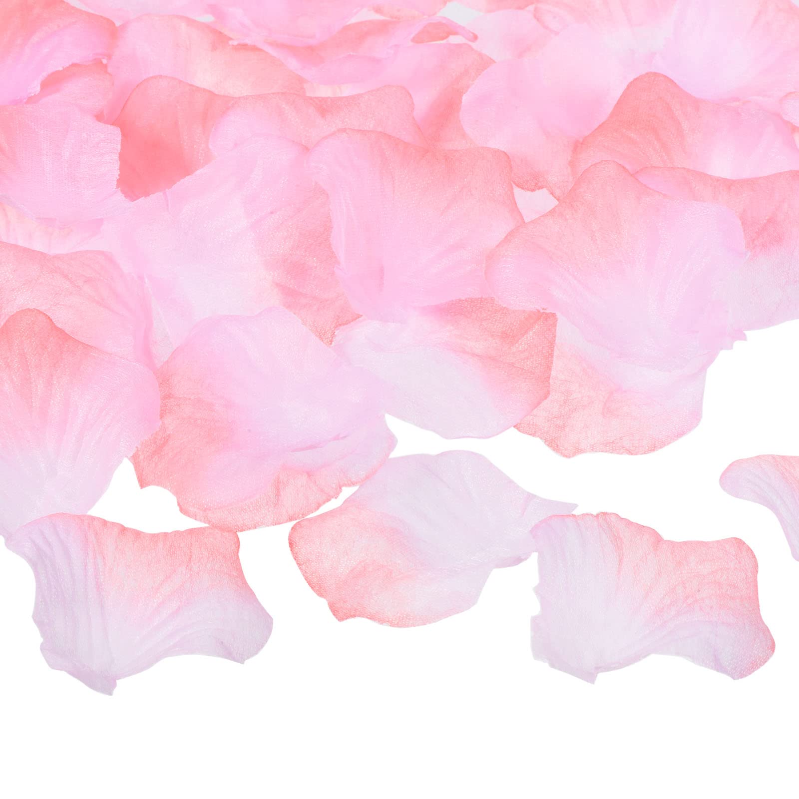 PATIKIL Artificial Rose Petals, 1200Pcs Fake Flowers Silk Petal Decoration Supplies for Romantic Night Wedding Party Event Decor, Gradient Pink