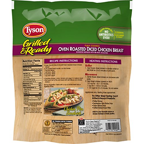 Tyson Grilled & Ready Fully Cooked Oven Roasted Diced Chicken Breast