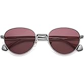 VANLINKER Small Polarized Sunglasses for Women Men Retro Round Metal Frame Classic Hippie Circle Shades VL9880