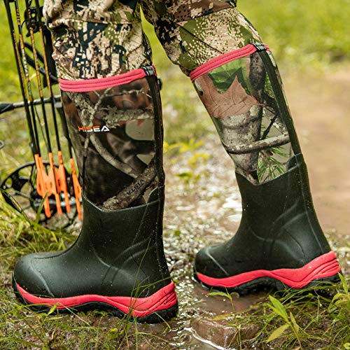 Hisea Women's Hunting Boots Insulated Rubber Boots Waterproof Muck