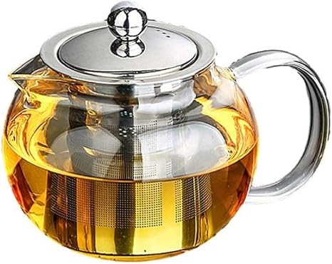 Amazon Morningplace ガラス ティーポット 耐熱 耐冷 かわいい ずんぐり ホット コーヒー 紅茶 に 650ml ティーポット オンライン通販