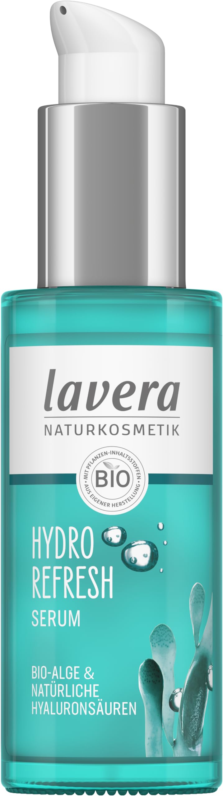 lavera Hydro Refresh Serum - with Algae and Hyaluronic Acid - Moisturising - Fast Absorbing - Vegan - Natural Cosmetics - 30 ml