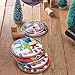 Sunbright Coasters for Drinks, Christmas Tree Santa Snowman Decoration for Holiday Party, Bar, Gifts, Porcelain and Cork Bottom,Set of 6