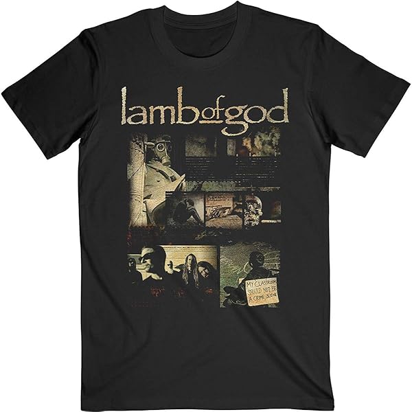 lamb of god Tシャツ 黒色 グラフィック Lamb of God Band Rock Black Cotton Size S-5XL T-Shirt Gift