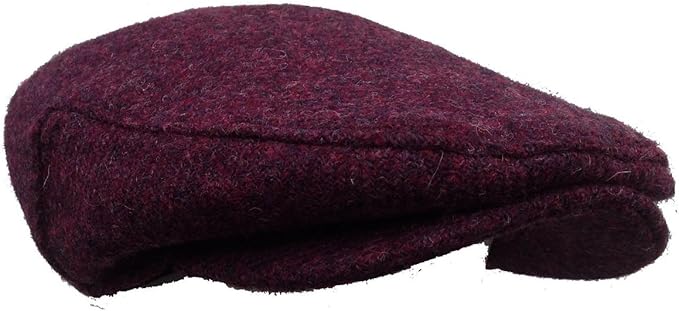 maroon flat cap