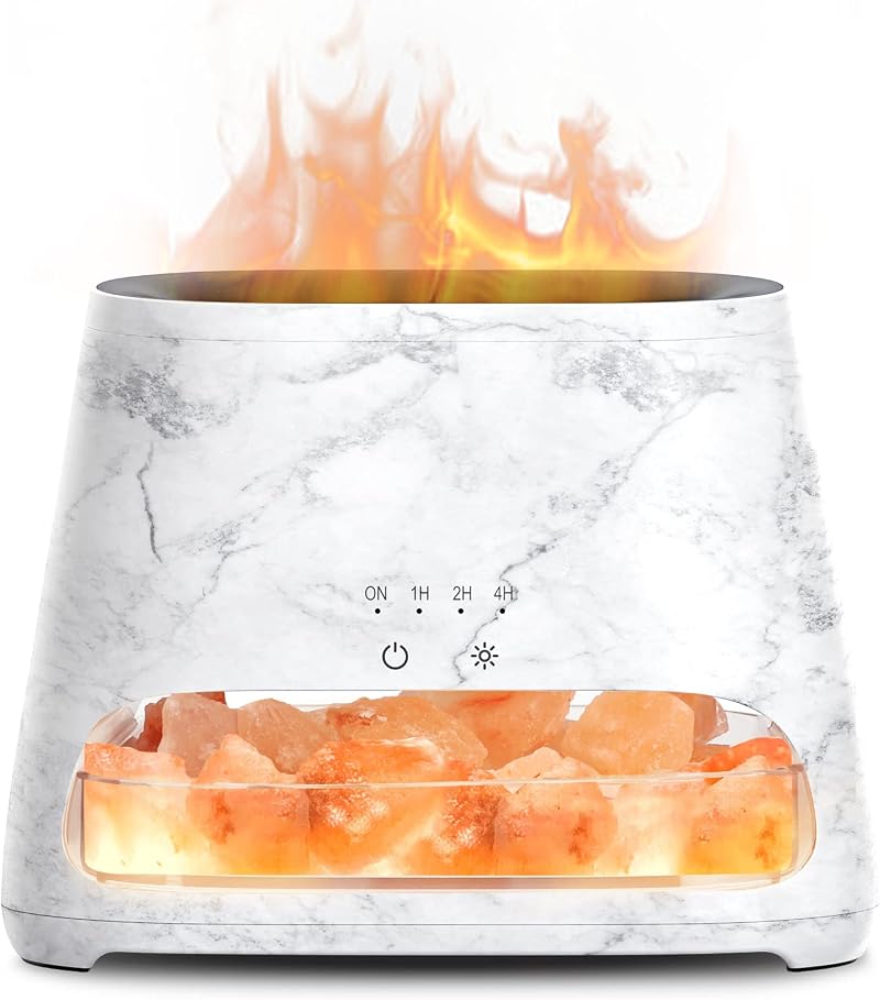 SALKING 2-in-1 Ultrasonic Essential Oil Diffuser Himalayan Salt Lamp 150ml
