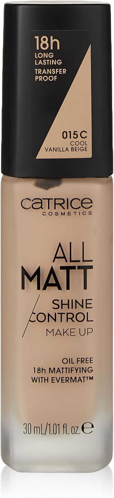 CATRICE All Matt Shine Control Foundation 015 Cool Vanilla Beige Long-Lasting