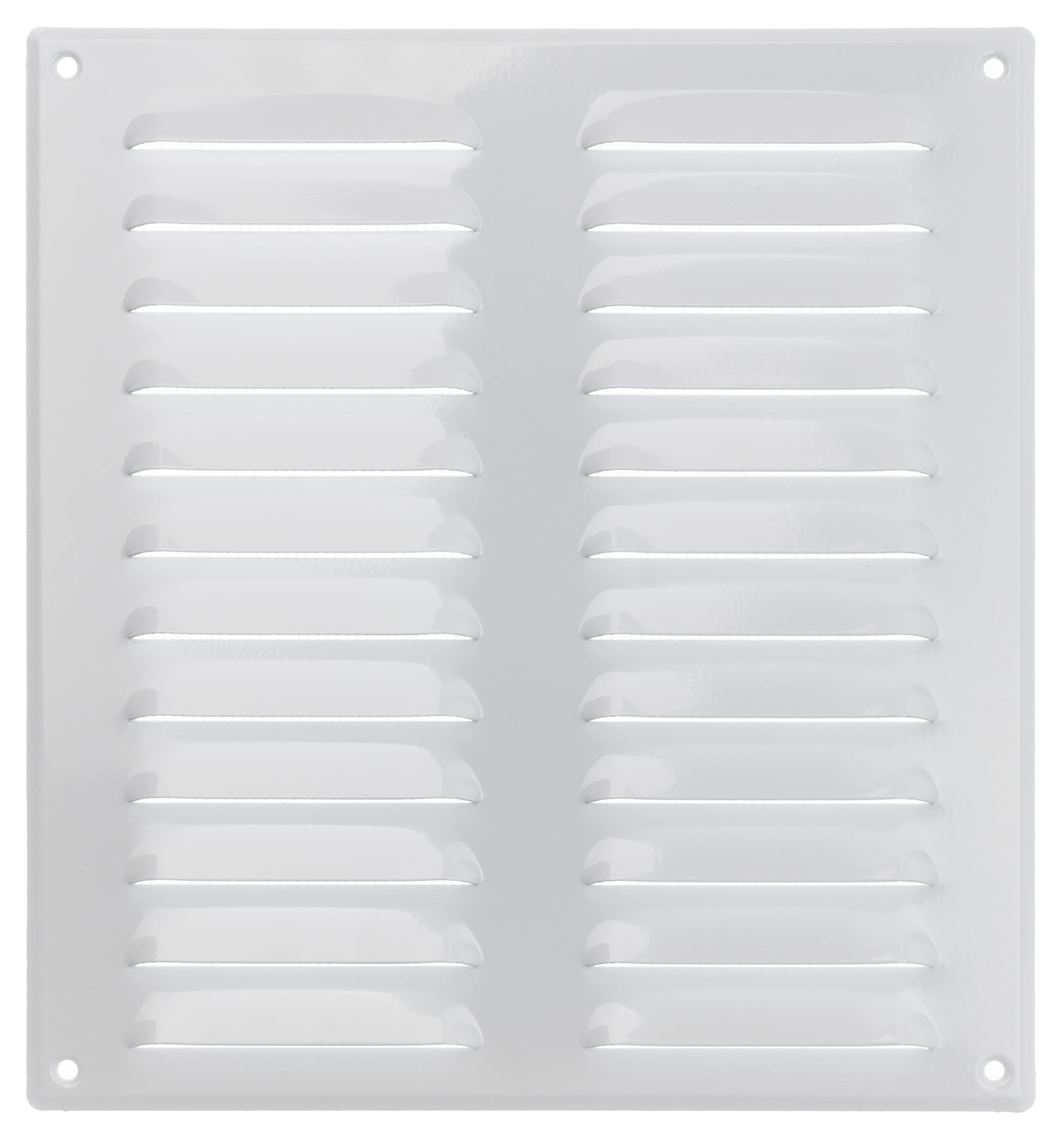 LIRAST 260x280mm Vent Cover White - 10x11 inch Wall Vent Cover with Insect Mesh - Ceiling Soffit Vents - External Vent Cover - Metal Ventilation Grilles - Air Vent Covers for Walls