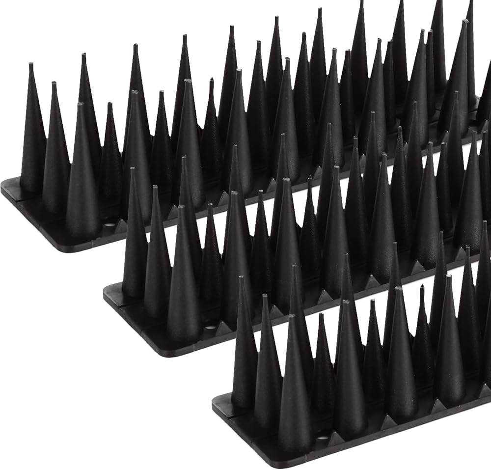 ASelected 5m Bird Spikes Anti Climb Fence Wall Deterrent Black