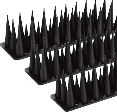 ASelected 5m Bird Spikes Anti Climb Fence Wall Deterrent Black