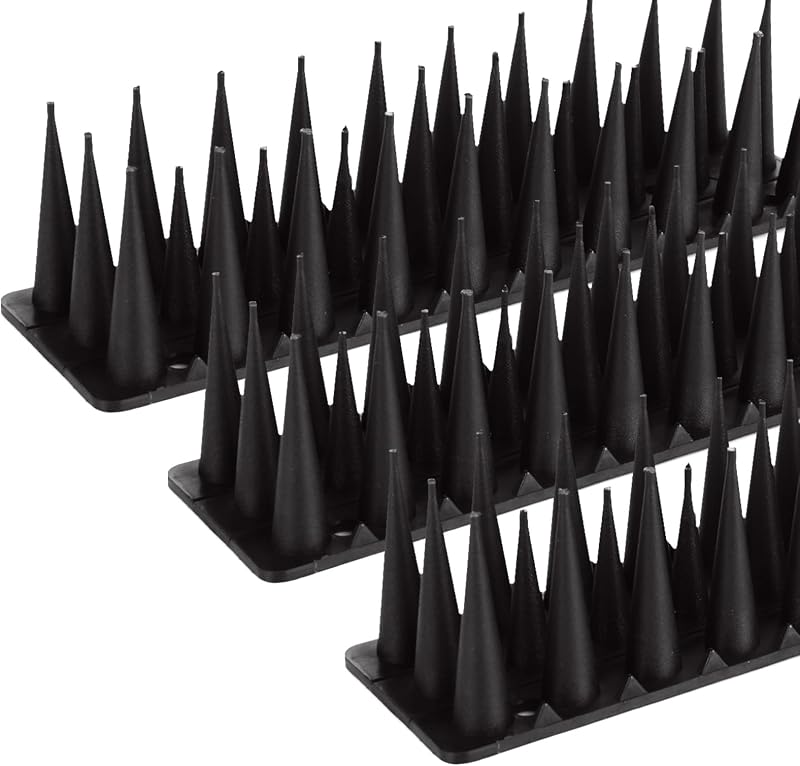 ASelected 5m Bird Spikes Anti Climb Fence Wall Deterrent Black