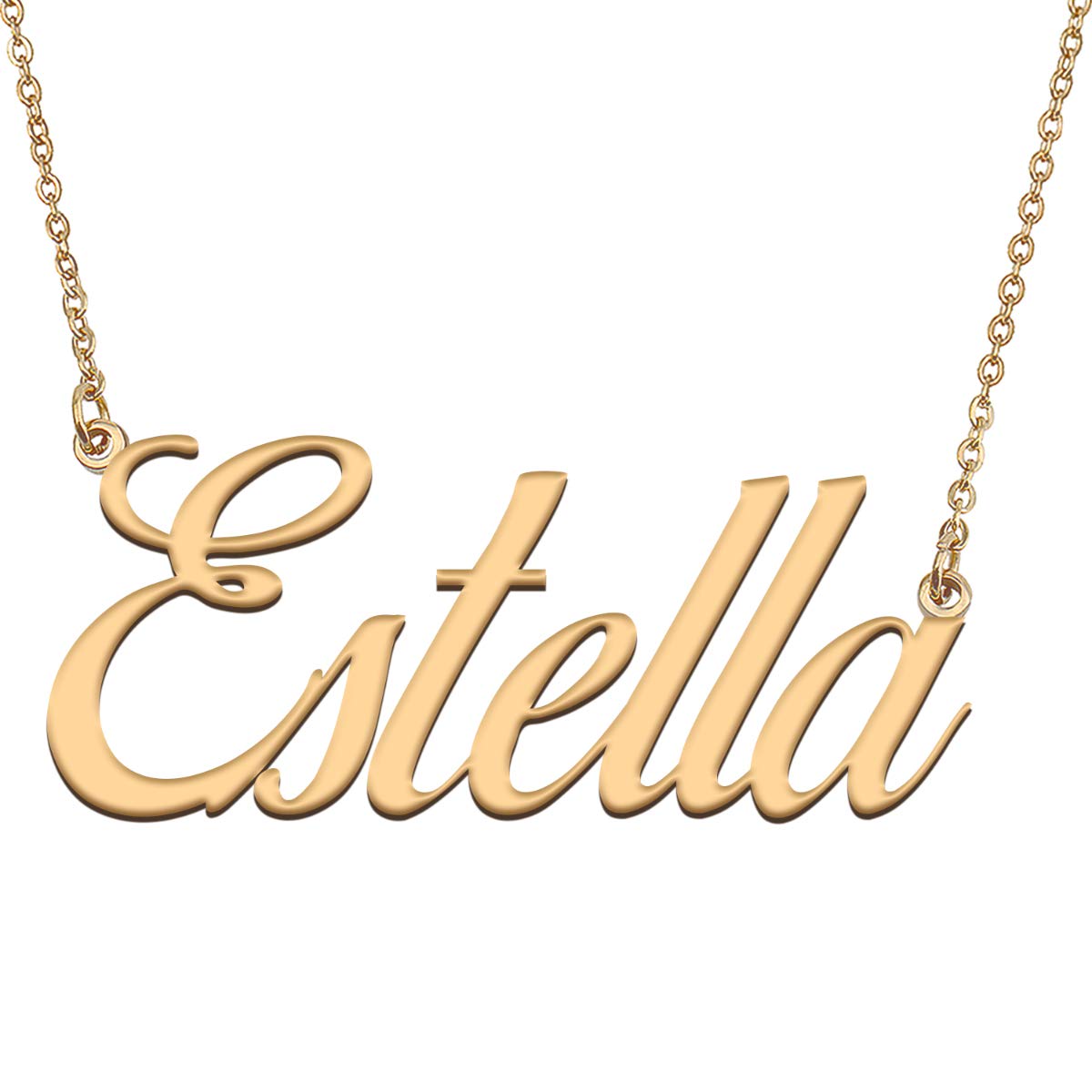 HUAN XUN Customized Custom Simple Any Name Necklace