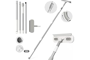 Window Screen Cleaner, Screen Cleaning Brush with Hook and 20 Sheets of electrostatic Dusting Paper, Rotatable Screen Window 