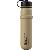 NESTOUT Rugged Portable Charger, 5000mAh Outdoor Battery Power Bank, 15W USB C Fast Charging, Waterproof IP67, Durable Shockproof, Tactical Battery Pack for Phone Military EDC Hiking Camping (Beige)