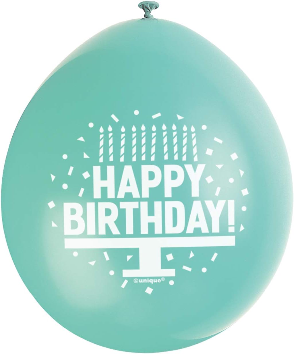 Happy Birthday Multicolor Latex Balloons (22cm) Pack of 10 - Perfect for All Ages Celebration, Green - Image 3