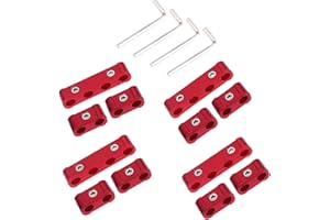 CVILL 12-Piece Spark Plug Wire Separator and Holder Set for 8mm 9mm 10mm Spark Plug Wire Holder Clips - Keep your wires organized and protected! (red)
