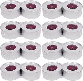 16 Flammschalen im stabilen Metalltopf, 43 x 100 mm, Outdoorkerzen, Gartenkerzen, Partykerzen, Garten, Terrasse, Dekoration