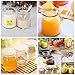 6 Jars Yoghurt Jars pudding Jar with Lid Yogurt Glass with Plastic Cap Replacement Glass Jars for Yogurt Maker Yogurt Glass with Plastic Cap PE CAP 100ml 150ml 200 ml (7.0 oz - 6 jars)