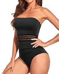 Holipick Women New Black One Piece Swimsuits Tummy