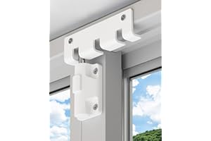 WINONLY Sliding Door Lock Window Locks for Patio Sliding Glass Door Foot Locks for Front Door Security Bar Stoppers Top Horizontal Childproof Keyless Safety Lock from Inside Home Apartment Hotel Essentials