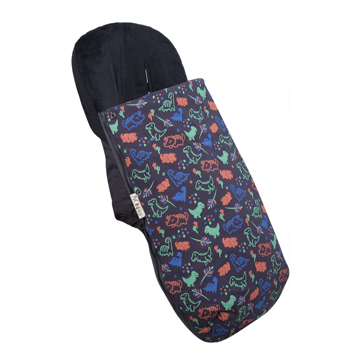 JYOKO Kids Universal Baby Footmuff Sack for Pushchairs (Happy Dino, Fleece)