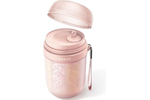 IDEERFIT Large Pill Organizer with 7 Large Compartments,Pill Dispenser with Desiccant to Keep Medicines Fresh,Pill Bottle Organizer | Anti-Mixing | Light-Proof | Touch-Free,BPA-Free Vitamin Organizer,Rose Gold