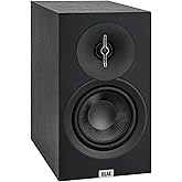 ELAC Debut 3.0 DB53-BK Bookshelf Speakers, Black Ash (Pair) - 1” Aluminum Dome Tweeter & 5.25” Aramid Fiber Woofer - 2-Way Bass Reflex - 48Hz to 38KHz Response